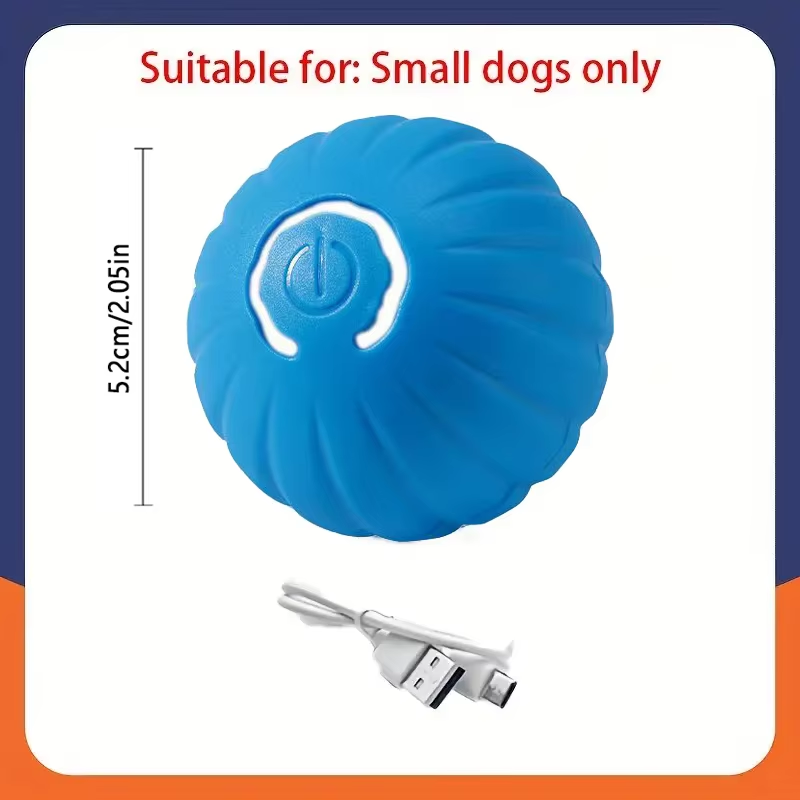 Engaging Automatic Interactive Smart Dog Toy Ball - USB Rechargeable Electronic Rolling and Bouncing Chew Toy for All Dog Sizes