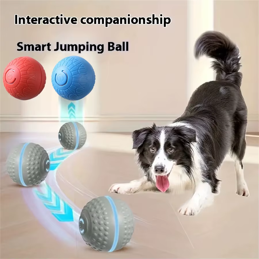 Engaging Automatic Interactive Smart Dog Toy Ball - USB Rechargeable Electronic Rolling and Bouncing Chew Toy for All Dog Sizes