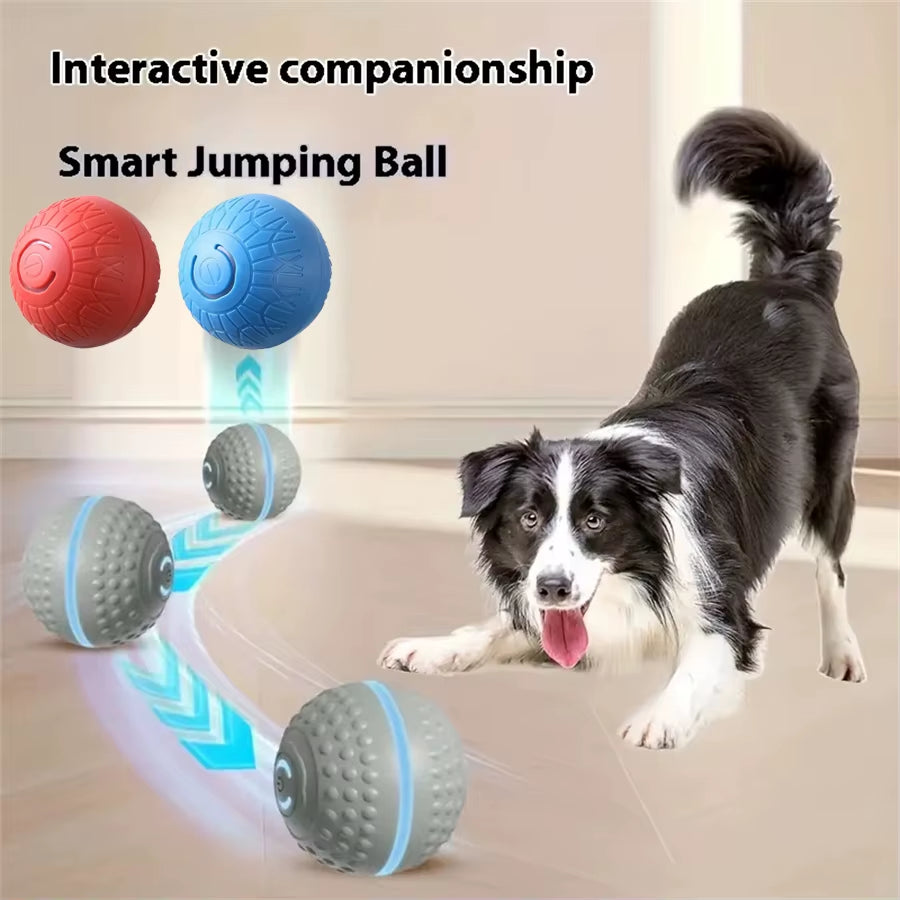 Engaging Automatic Interactive Smart Dog Toy Ball - USB Rechargeable Electronic Rolling and Bouncing Chew Toy for All Dog Sizes