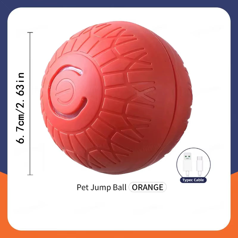 Engaging Automatic Interactive Smart Dog Toy Ball - USB Rechargeable Electronic Rolling and Bouncing Chew Toy for All Dog Sizes