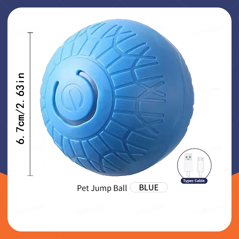 Engaging Automatic Interactive Smart Dog Toy Ball - USB Rechargeable Electronic Rolling and Bouncing Chew Toy for All Dog Sizes