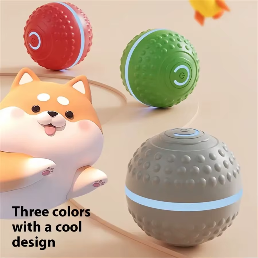 Engaging Automatic Interactive Smart Dog Toy Ball - USB Rechargeable Electronic Rolling and Bouncing Chew Toy for All Dog Sizes